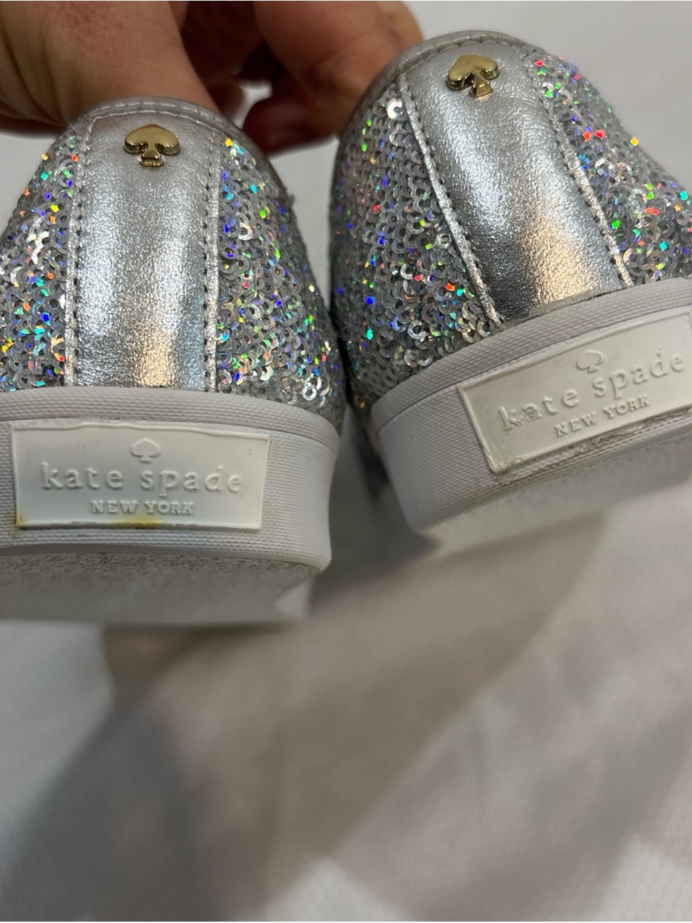 Kate Spade New York Latisa Women Pom Pom Sparkle Glitter Loafer Flat cute - Picture 7 of 9